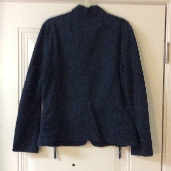 Banana Republic Black Striped Moto Jacket - XL - Picture 6 of 7